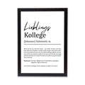 Lieblingskollege Definition Poster personalisierbar mit Namen Beruf Poster Kollege Geschenk Einzug Geburtstag Geschenk Kollege Poster Beruf