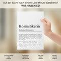 Kosmetikerin Definition Poster personalisierbar mit Namen Beruf Poster Kosmetikerin Geschenk Einzug Geburtstag Geschenk Kosmetikerin Poster
