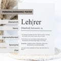 Lehrer Definition Poster personalisierbar mit Namen Beruf Poster Lehrer Geschenk Einzug Geburtstag Geschenk Lehrer Poster Beruf Definition