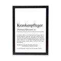 Krankenpfleger Definition Poster personalisierbar mit Namen Beruf Poster Krankenpfleger Geschenk Einzug Geburtstag Geschenk Pfleger Poster
