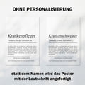 Krankenpfleger Definition Poster personalisierbar mit Namen Beruf Poster Krankenpfleger Geschenk Einzug Geburtstag Geschenk Pfleger Poster
