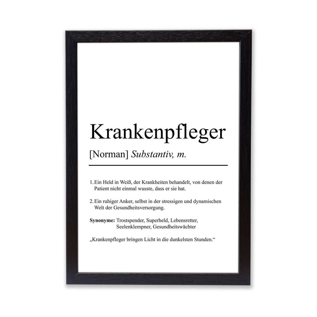 Krankenpfleger Definition Poster personalisierbar mit Namen Beruf Poster Krankenpfleger Geschenk Einzug Geburtstag Geschenk Pfleger Poster