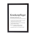 Krankenpfleger Definition Poster personalisierbar mit Namen Beruf Poster Krankenpfleger Geschenk Einzug Geburtstag Geschenk Pfleger Poster