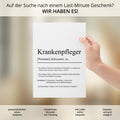 Krankenpfleger Definition Poster personalisierbar mit Namen Beruf Poster Krankenpfleger Geschenk Einzug Geburtstag Geschenk Pfleger Poster