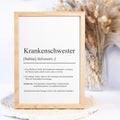 Krankenpfleger Definition Poster personalisierbar mit Namen Beruf Poster Krankenpfleger Geschenk Einzug Geburtstag Geschenk Pfleger Poster