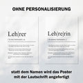 Lehrerin Definition Poster personalisierbar mit Namen Beruf Poster Lehrerin Geschenk Einzug Geburtstag Geschenk Lehrerin Poster Beruf