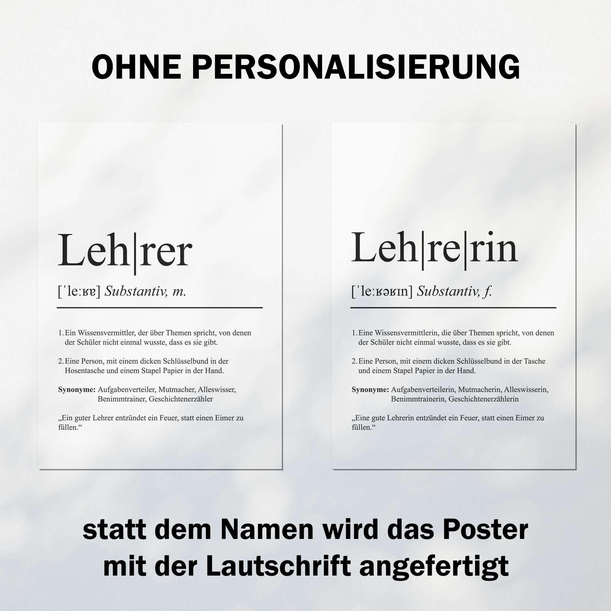 Lehrerin Definition Poster personalisierbar mit Namen Beruf Poster Lehrerin Geschenk Einzug Geburtstag Geschenk Lehrerin Poster Beruf