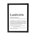 Landwirtin Definition Poster personalisierbar mit Namen Beruf Poster Landwirtin Geschenk Einzug Geburtstag Geschenk Landwirtin Poster Beruf