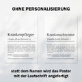 Krankenschwester Definition Poster personalisierbar mit Namen Beruf Poster Krankenschwester Geschenk Einzug Geburtstag Geschenk Pflegerin