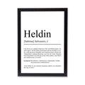 Heldin Definition Poster personalisierbar mit Namen Heldin Poster Geschenk Einzug Geburtstag Geschenk Heldin Poster Alltagshelden