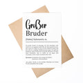 Große Schwester Definition Karte personalisierbar mit Namen Schwester Grußkarte Geschenk für Schwester Postkarte Definition Geschwister