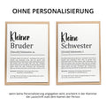 Kleiner Bruder Definition Karte personalisierbar mit Namen Bruder Grußkarte Geschenk für Bruder Postkarte Definition Geschwister