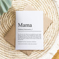 Mama Definition Karte personalisierbar mit Namen Mutter Grußkarte Geschenk für Mutter Postkarte Definition Mutter