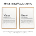 Vater Definition Karte personalisierbar mit Namen Vater Grußkarte Geschenk für Vater Postkarte Definition Vater