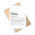 Oma Definition A6 Karte personalisierbar mit Namen Oma Grußkarte Geschenk für Oma Grußkarte Definition Oma Klappkarte Geschenkkarte