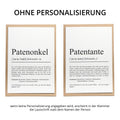 Patentante Definition Karte personalisierbar mit Namen Patentante Grußkarte Botschaft Patentante Postkarte Definition Patentante Verkündung