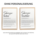 Schwiegertochter Definition A6 Karte personalisierbar mit Namen Grußkarte Geschenk für Schwiegertochter Klappkarte Definition
