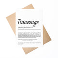 Trauzeuge Definition A6 Karte personalisierbar mit Namen Trauzeuge Grußkarte Geschenk für Trauzeugen Klappkarte Definition Trauzeuge
