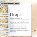 Uropa Definition Karte personalisierbar mit Namen Uropa Grußkarte Geschenk für Uropa Postkarte Definition Uropa Geschenkkarte