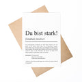 Du bist stark Definition Karte personaliserbar mit Namen Mutmacher Karte Affirmation Karte für Kinder Motivationskarte Freundschaft