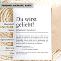 Du wirst geliebt Definition Karte personaliserbar mit Namen Mutmacher Karte Affirmation Karte für Kinder Motivationskarte Freundschaft