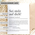 Sei stolz auf dich Definition Karte personaliserbar mit Namen Mutmacher Karte Affirmation Karte für Kinder Motivationskarte Freundschaft