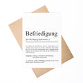 Befriedigung Definition Karte personaliserbar Emotionen Mutmacher Karte Spirituelle Karte Motivationskarte