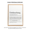 Enttäuschung Definition Karte personaliserbar Emotionen Mutmacher Karte Spirituelle Karte Motivationskarte