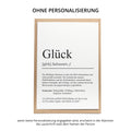 Glück Definition Karte personaliserbar Emotionen Mutmacher Karte Spirituelle Karte Motivationskarte