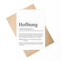 Hoffnung Definition Karte personaliserbar Emotionen Mutmacher Karte Spirituelle Karte Motivationskarte
