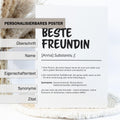 Beste Freundin Definition Poster personalisierbar mit Namen Poster Geschenk Freundin Einzug Geschenk Freundin personalisierbar ungerahmt