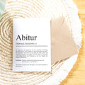 Abitur Definition Karte personalisierbar mit Namen Abschluss Karte Abitur Geschenk zum Abschluss Geschenk Abitur Postkarte Definition