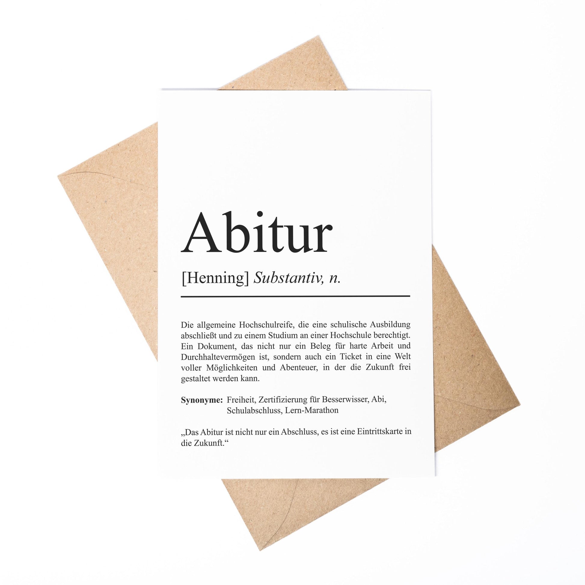 Abitur Definition Karte personalisierbar mit Namen Abschluss Karte Abitur Geschenk zum Abschluss Geschenk Abitur Postkarte Definition