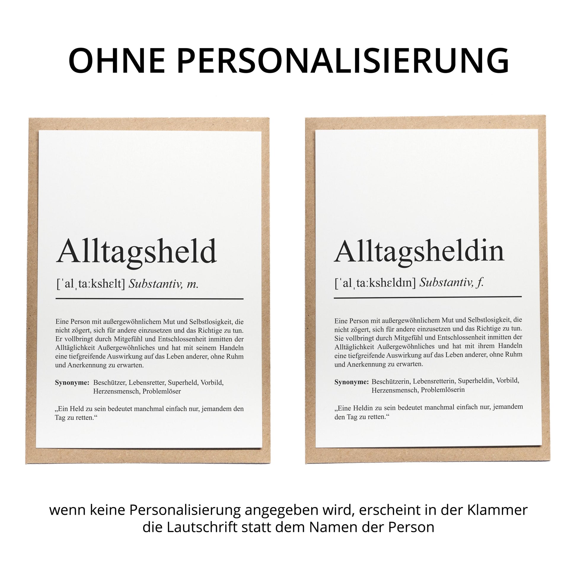 Alltagsheldin Definition Karte personalisierbar mit Namen Heldin Karte Alltagsheldin Geschenk für Heldin Geschenk Alltagsheldin Postkarte