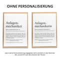 Anlagenmechanikerin Definition Karte personalisierbar Namen Beruf Postkarte Mechaniker Geschenk Geburtstag Mechaniker Postkarte Definition