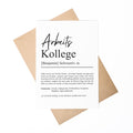 Arbeitskollege Definition Karte A6 personalisierbar mit Namen Beruf Postkarte Kollege Geschenk Geburtstag Kollege Klappkarte Definition