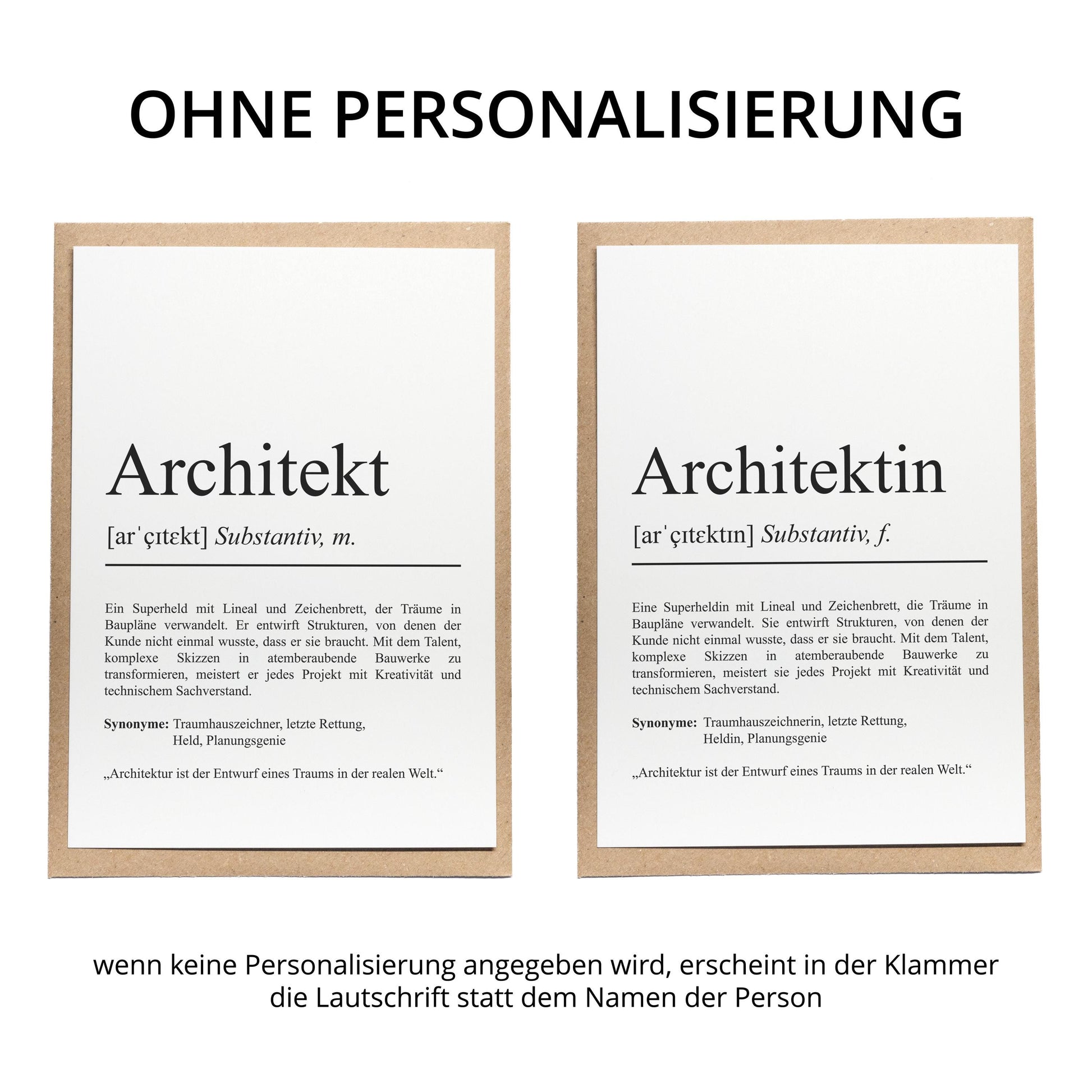 Architekt Definition Karte personalisierbar mit Namen Beruf Postkarte Architekt Geschenk Geburtstag Architekt Postkarte Definition