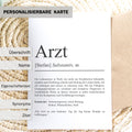 Arzt Definition Karte personalisierbar mit Namen Beruf Postkarte Arzt Geschenk Geburtstag Arzt Postkarte Definition