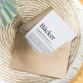 Bäcker Definition Karte personalisierbar mit Namen Beruf Postkarte Bäcker Geschenk Geburtstag Bäcker Postkarte Definition