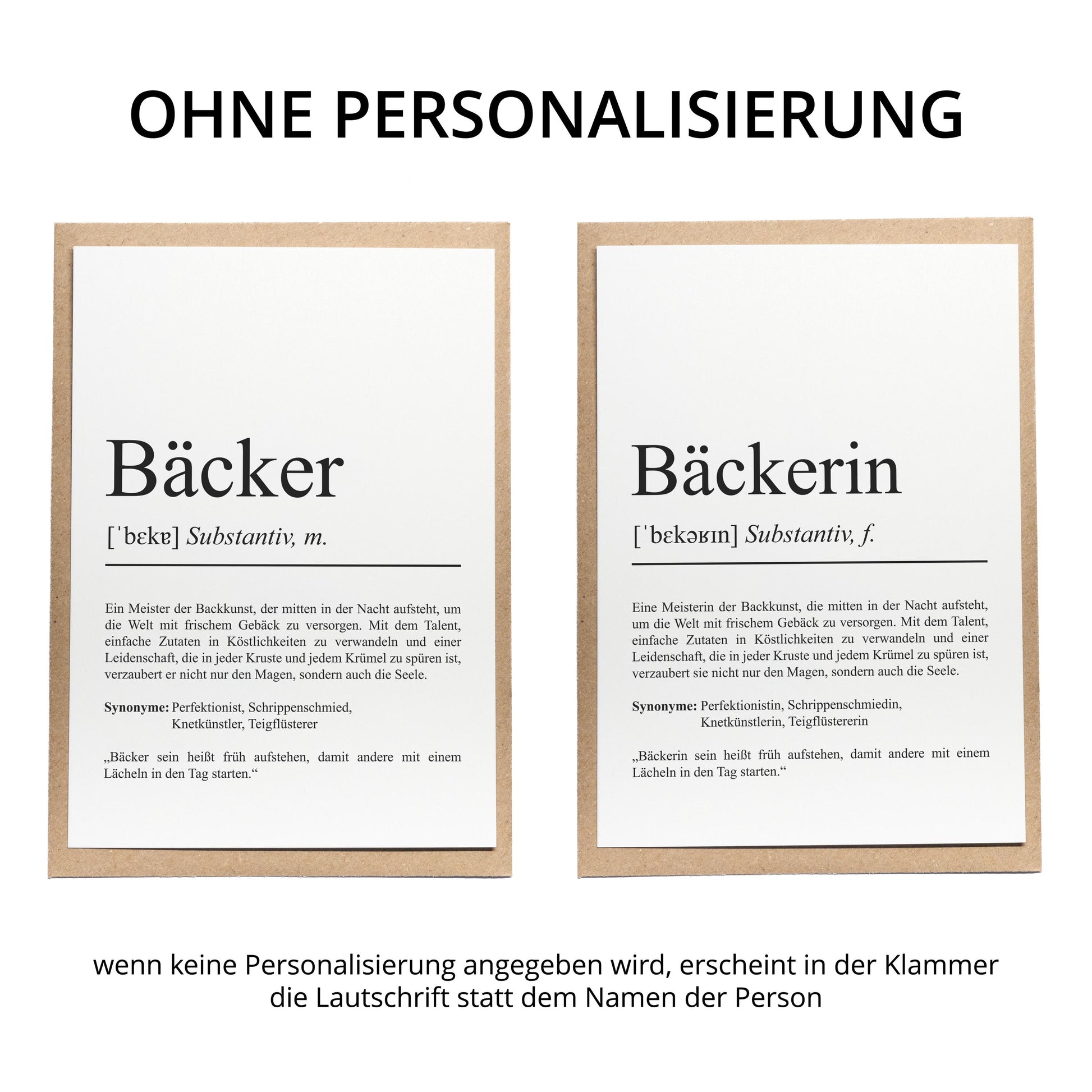Bäckerin Definition Karte personalisierbar mit Namen Beruf Postkarte Bäckerin Geschenk Geburtstag Bäckerin Postkarte Definition