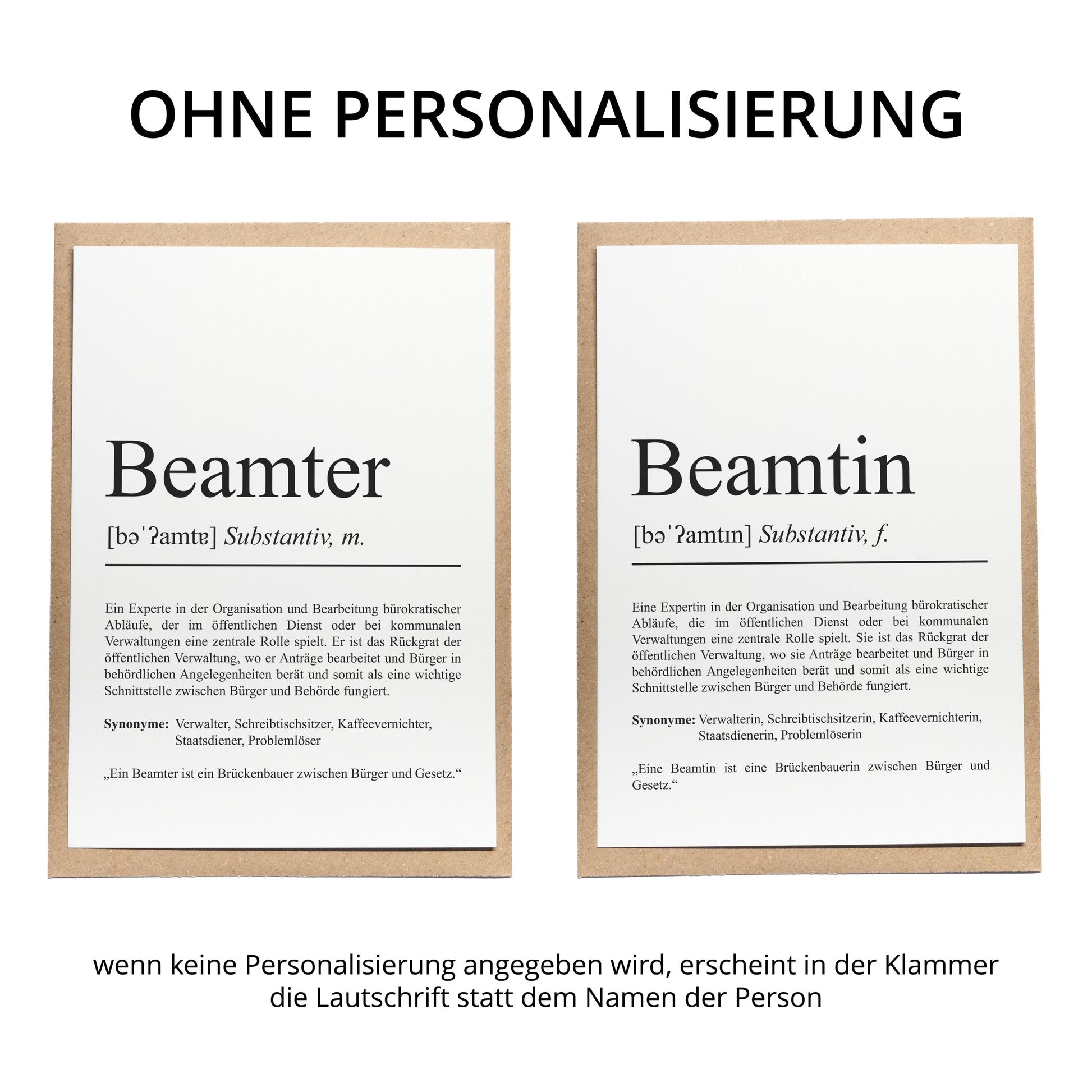 Beamtin Definition Karte personalisierbar mit Namen Beruf Postkarte Beamtin Geschenk Geburtstag Beamtin Postkarte Definition