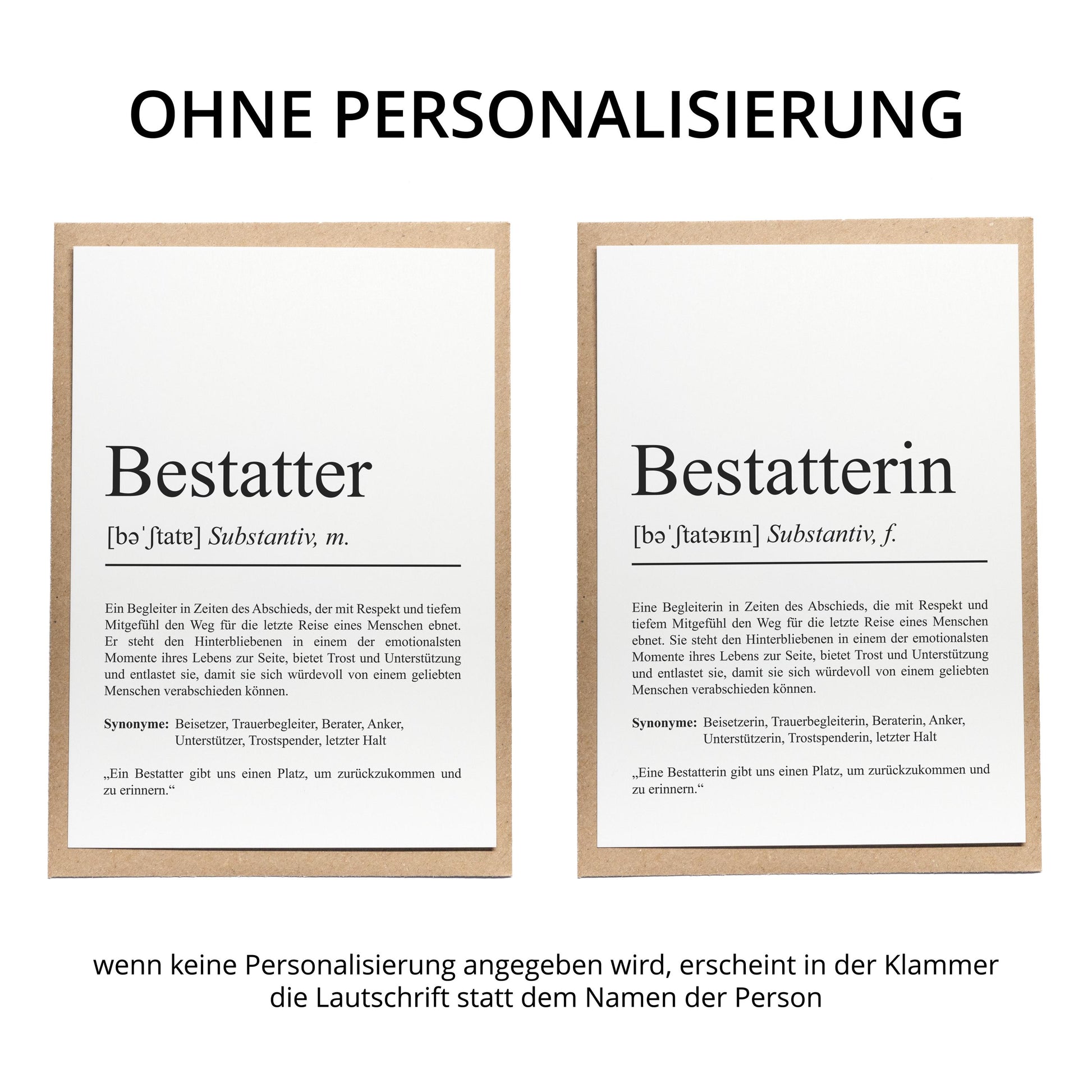 Bestatterin Definition Karte personalisierbar mit Namen Beruf Postkarte Bestatterin Geschenk Geburtstag Bestatterin Postkarte Definition