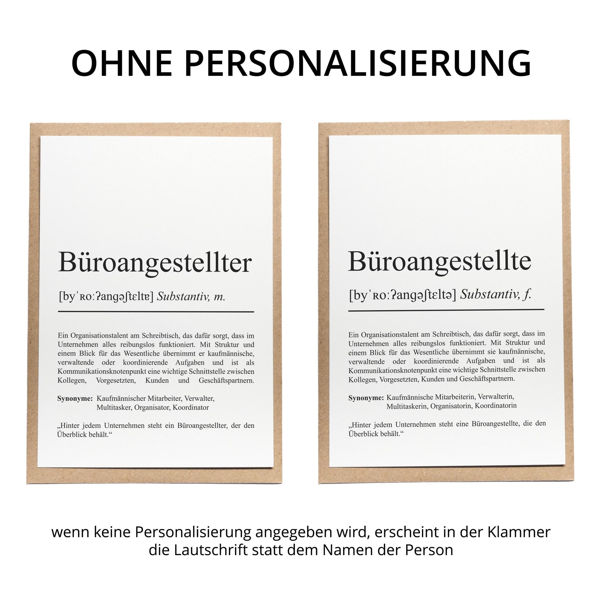 Büroangestellter Definition A6 Karte personalisierbar mit Namen Beruf Grußkarte Büro Geschenk Geburtstag Kollege Postkarte