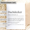 Dachdecker Definition Karte personalisierbar mit Namen Beruf Grußkarte Dachdecker Geschenk Geburtstag Dachdecker Postkarte Definition