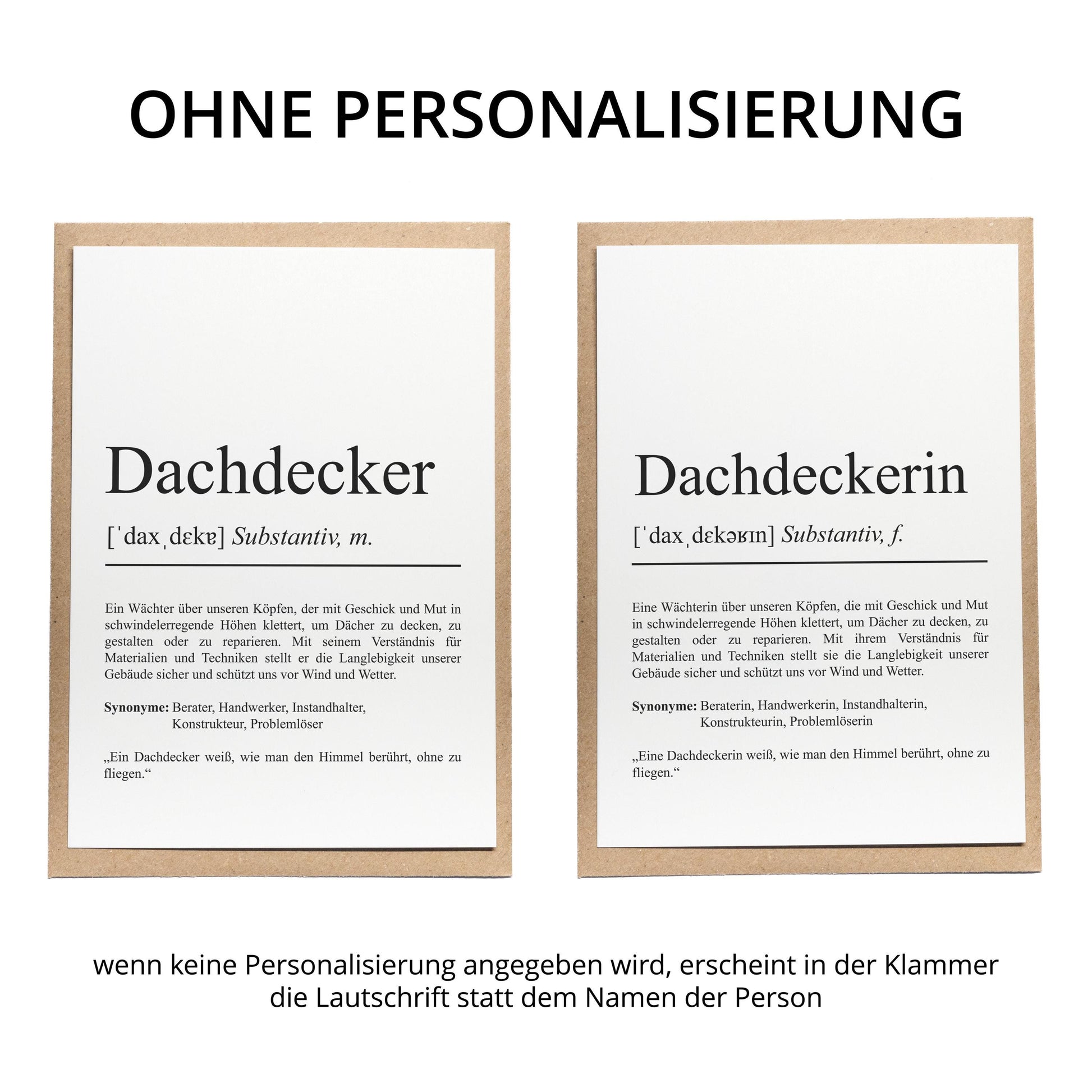 Dachdecker Definition Karte personalisierbar mit Namen Beruf Grußkarte Dachdecker Geschenk Geburtstag Dachdecker Postkarte Definition