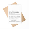 Ergotherapeut Definition Karte personalisierbar mit Namen Beruf Grußkarte Ergotherapeut Geschenk Geburtstag Ergotherapeut Postkarte