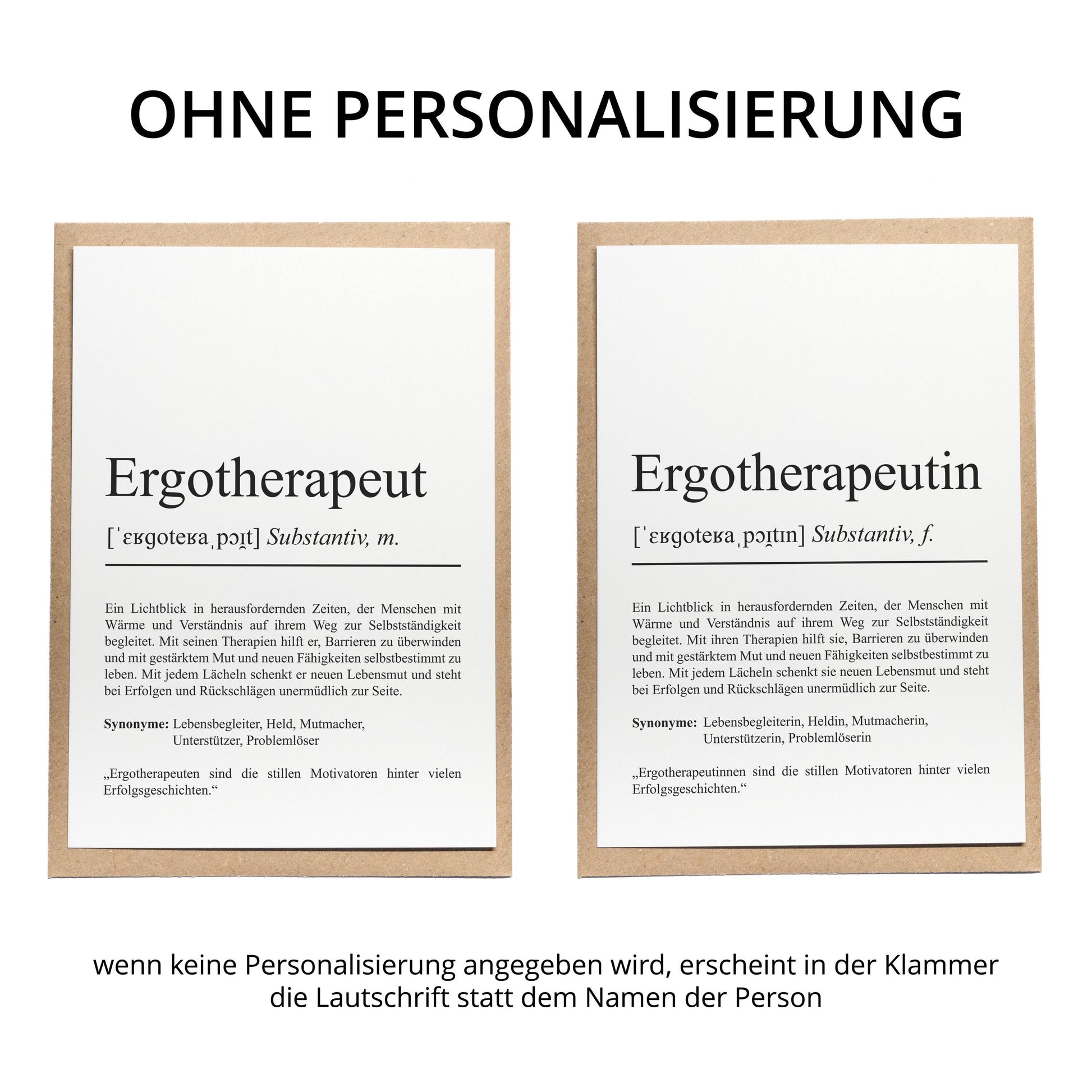 Ergotherapeut Definition Karte personalisierbar mit Namen Beruf Grußkarte Ergotherapeut Geschenk Geburtstag Ergotherapeut Postkarte