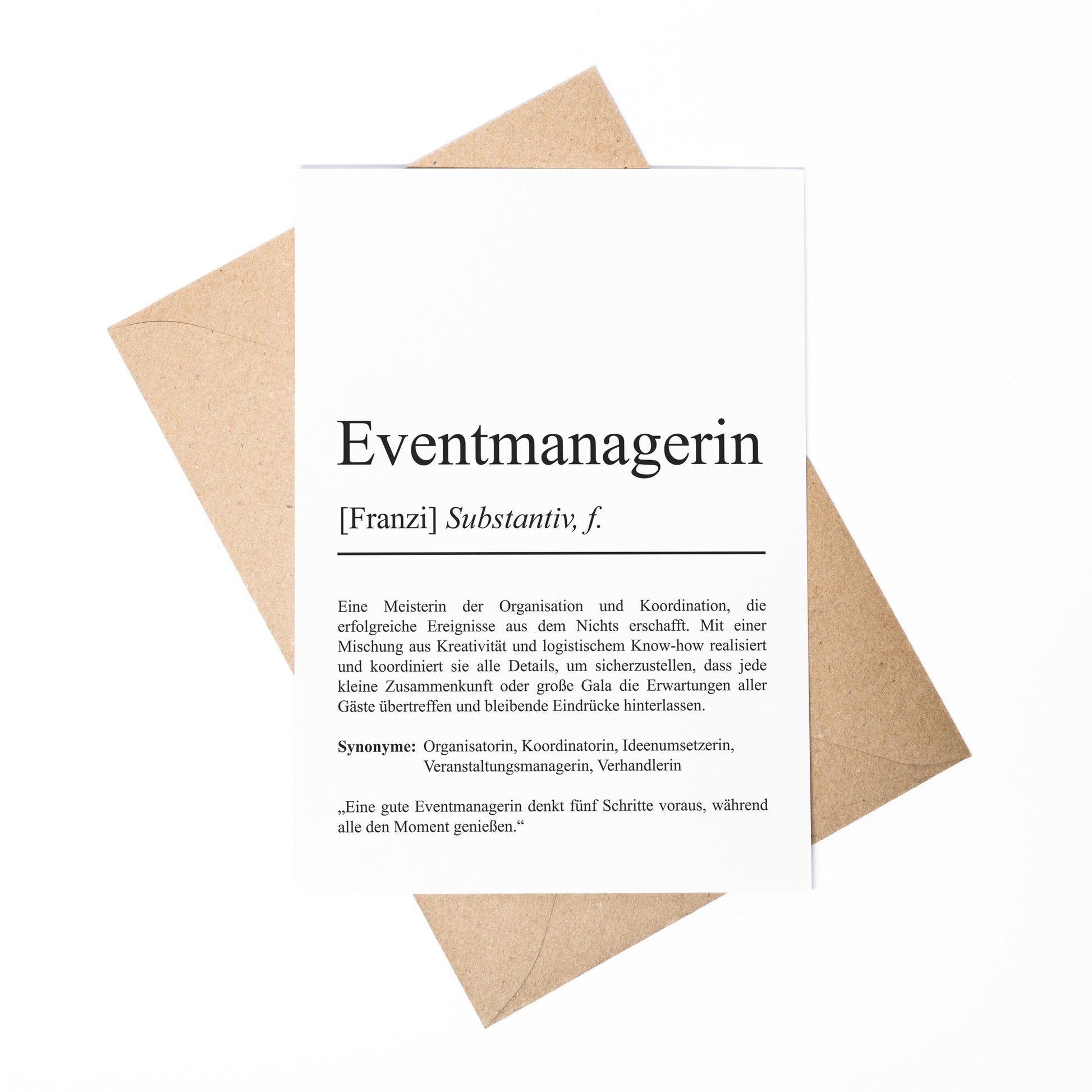Eventmanagerin Definition A6 Karte personalisierbar mit Namen Beruf Grußkarte Eventmanagerin Geschenk Geburtstag Eventmanagerin Klappkarte