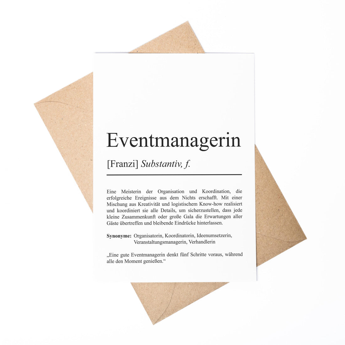 Eventmanagerin Definition A6 Karte personalisierbar mit Namen Beruf Grußkarte Eventmanagerin Geschenk Geburtstag Eventmanagerin Klappkarte