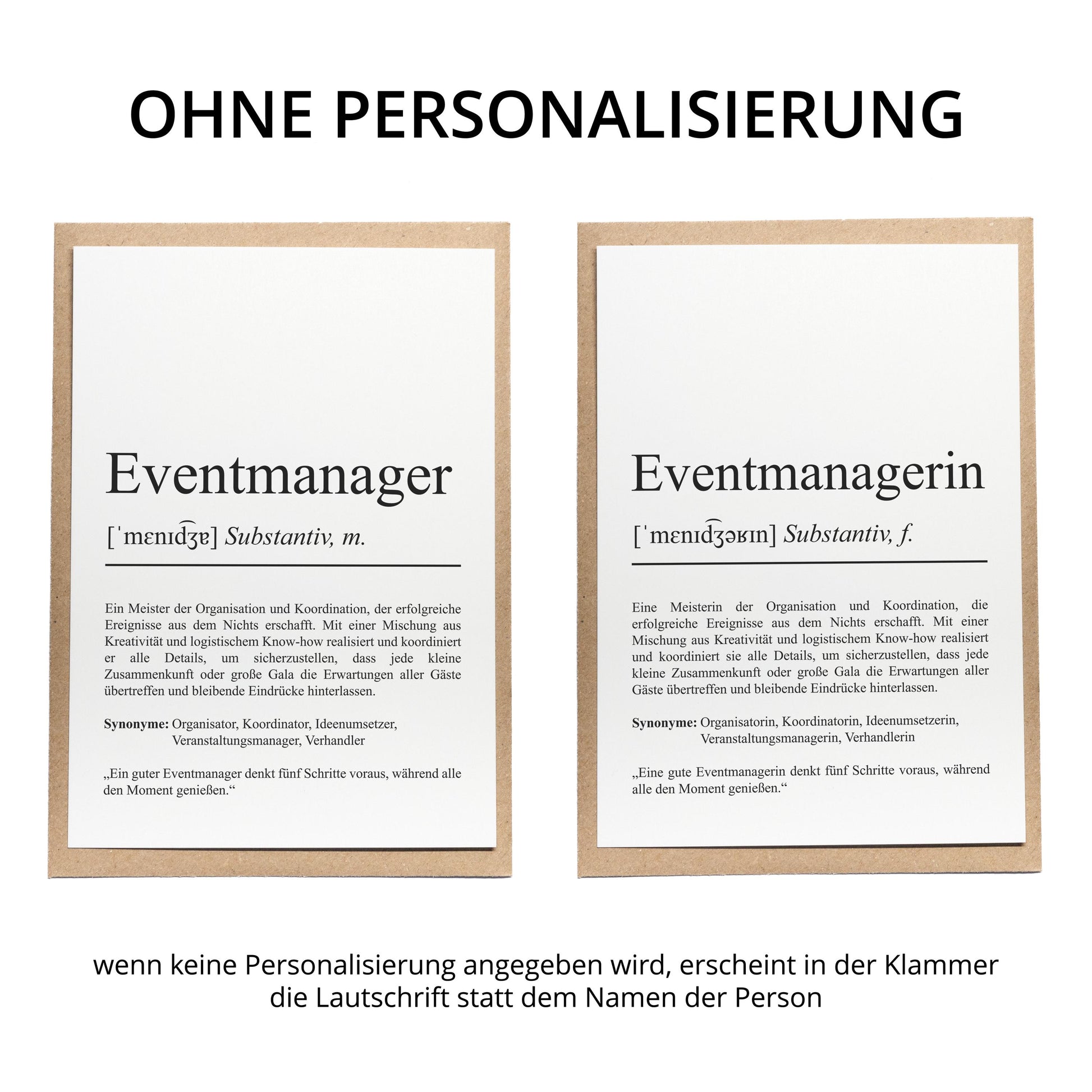 Eventmanagerin Definition A6 Karte personalisierbar mit Namen Beruf Grußkarte Eventmanagerin Geschenk Geburtstag Eventmanagerin Klappkarte